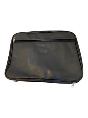 Bugatti Business Portfolio Organizer Vegan Leather Document Case ZipAround Black